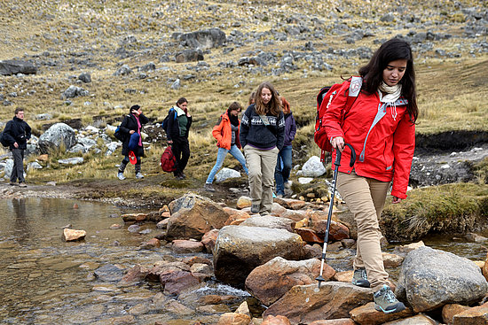 Gemeinsam unterwegs, eine Gruppe von Freiwilligen, die in Bolivien ein Freiwilliges Internationales Jahr (FIJ) verbringen.