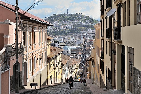 Die Stadt Quito in Ecuador