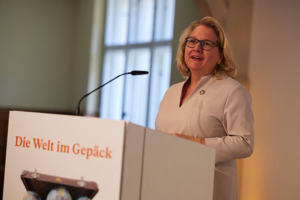 Entwicklungsministerin Svenja Schulze bei ihrer Festrede